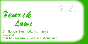 henrik lowi business card